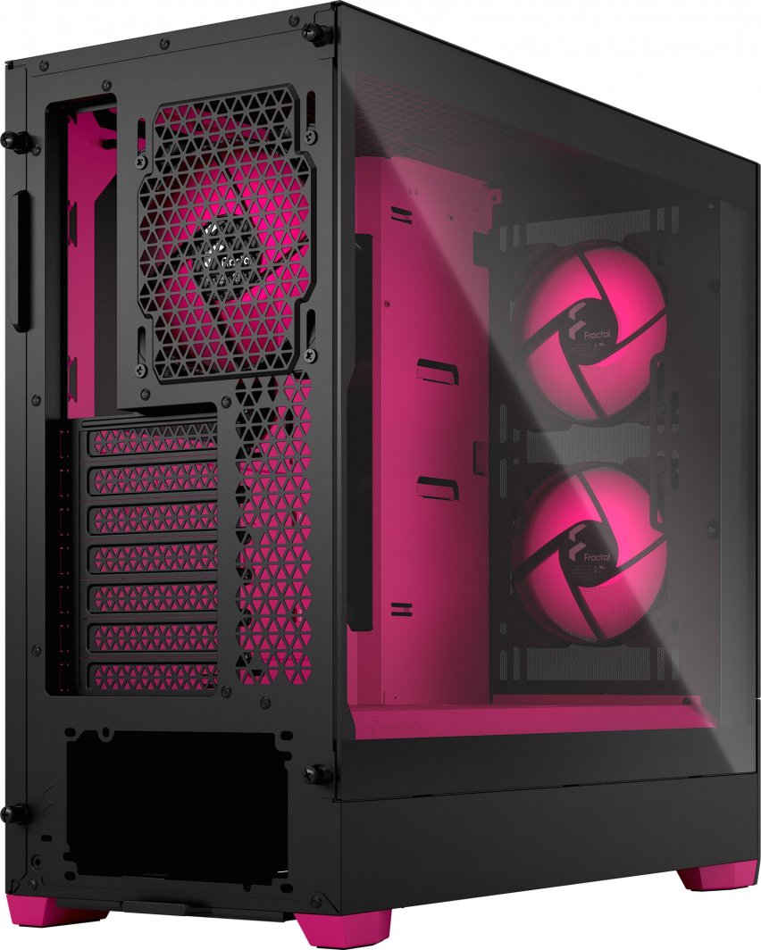 Kasë Pop Air RGB TG (FD-C-POR1A-03), e zezë/rozë