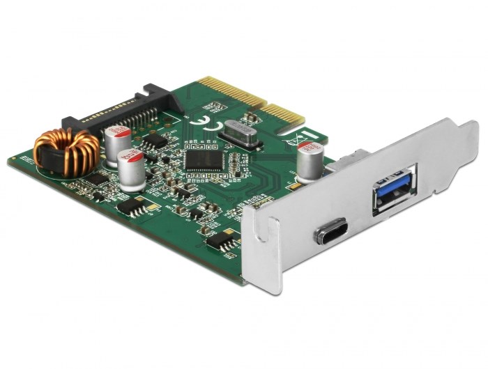 Kartë PCIe Delock, 1x USB-C + 1x USB-A, 10Gbps