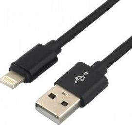 Kabllo EverActive USB-A - Lightning Cable, 1.2 m, e zezë
