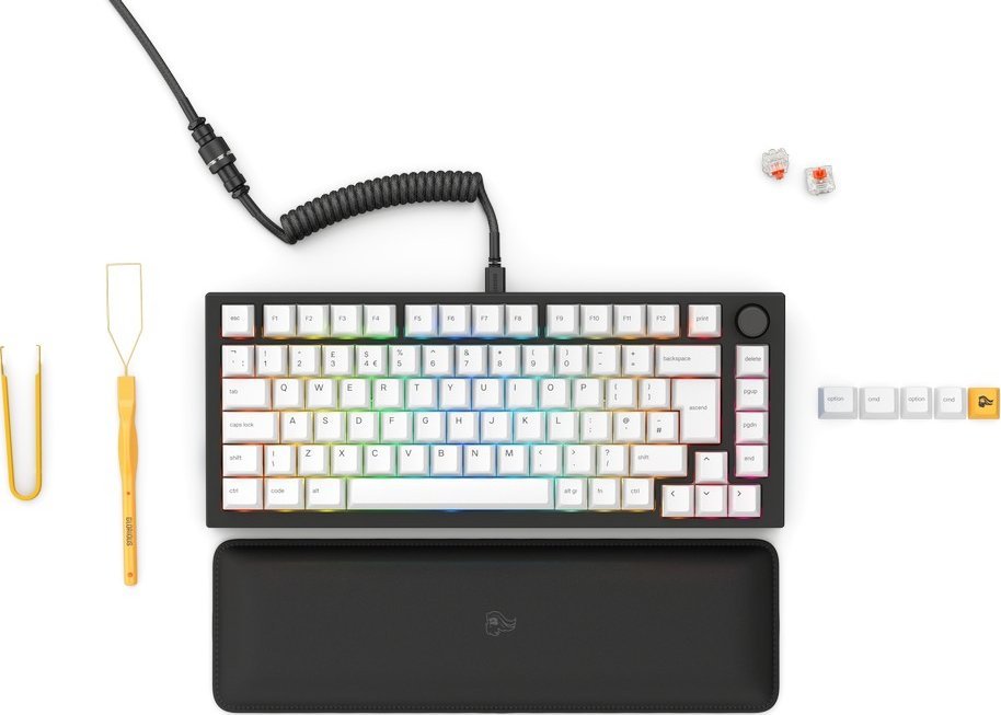 Tastierë gaming Glorious GMMK Pro 75%, mekanike, USB, RGB, kornizë e zezë