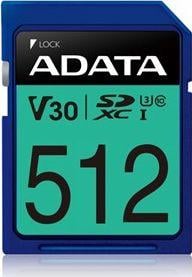 Kartë memorie ADATA Premier Pro SDXC, 512GB, Class 10 UHS-III U3 V30