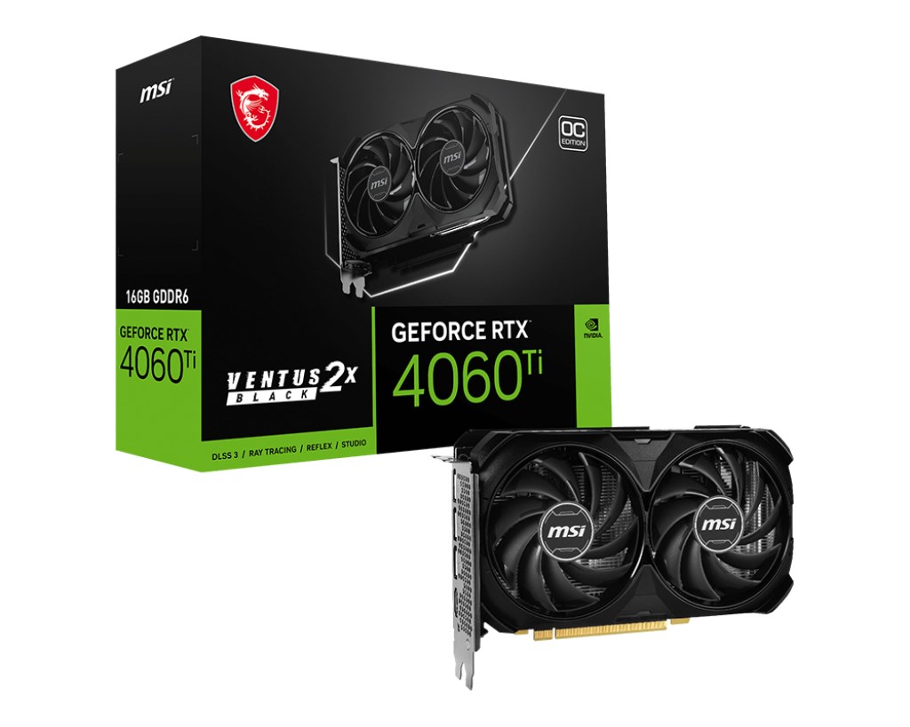 Kartë grafike MSI NVIDIA GeForce RTX 4060 Ti, OC, 16 GB GDDR6