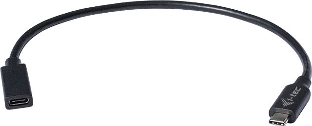 Kabllo USB I-TEC USB-C - USB-C, 0.3 m, e zezë