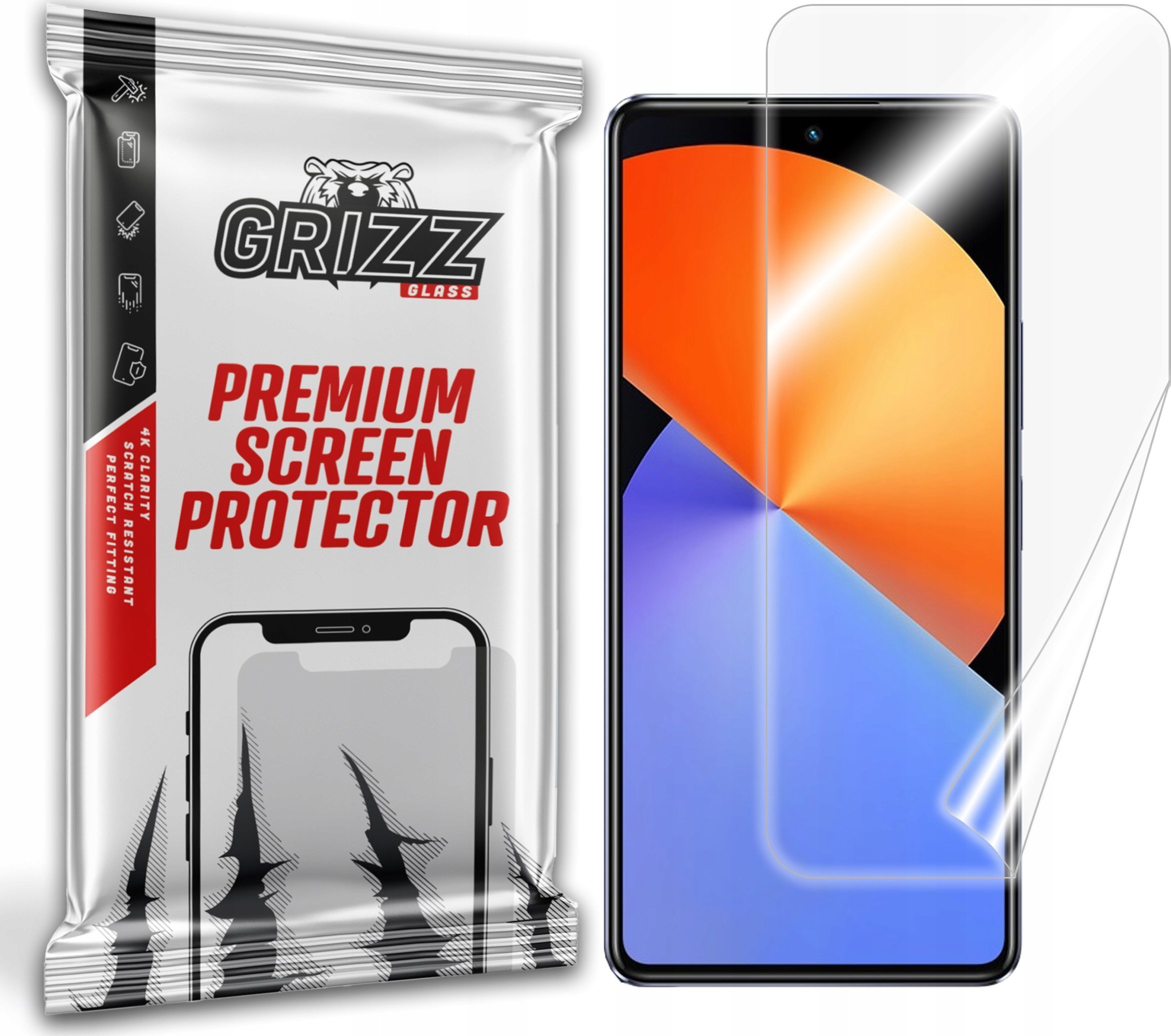 Mbrojtës ekrani Grizz Ceramic Film për Infinix Note 30 Pro, keramik, transparent