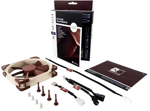 Ftohës Noctua NF-S12A PWM, 120mm, i kaftë - bardhë