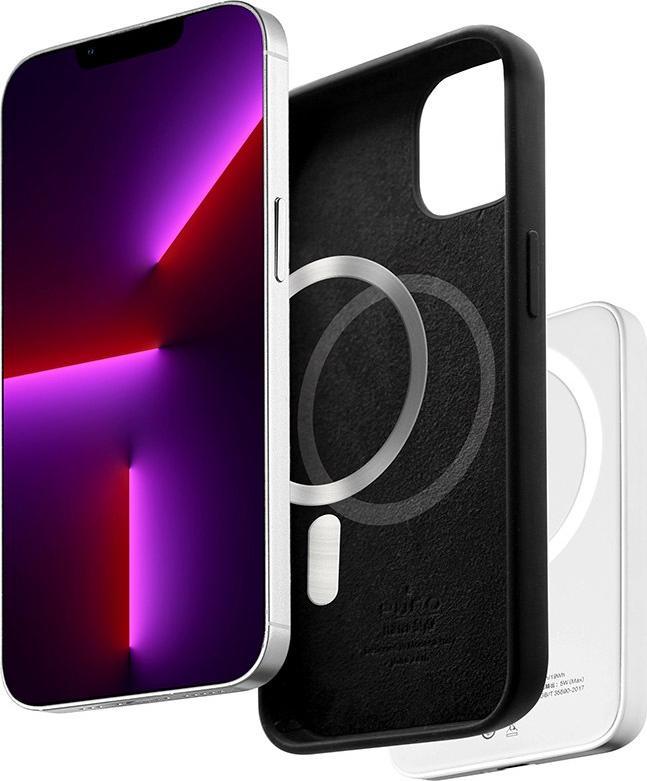 Mbulesë Pure Silicone Magnetic Icon për iPhone 12 12 Pro, silikoni, magnetike, e zezë