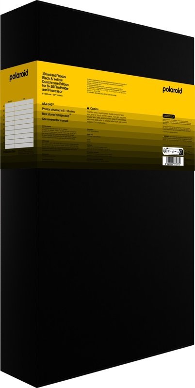 Film fotografik Polaroid 8x10 Duochrome, për i-Type, i zi dhe i verdhë