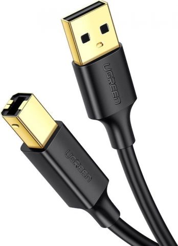 Kabllo Ugreen USB-A - USB-B, 1m, e zezë