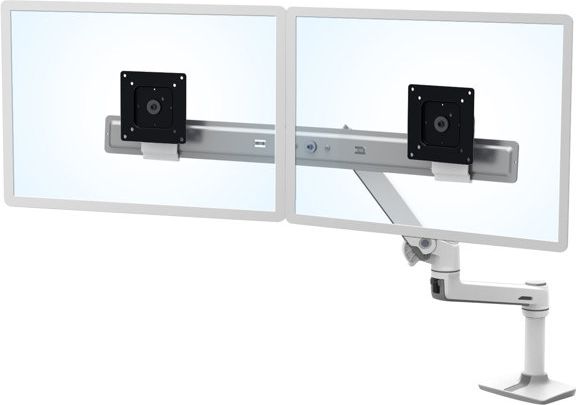 Mbajtëse për ekran Ergotron LX Desk Dual Direct Arm, për 2 monitorë deri në 25″, e bardhë