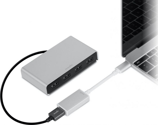 Përshtatës USB Moshi MI USBC, USB C në USB A, USB 3.1, argjent