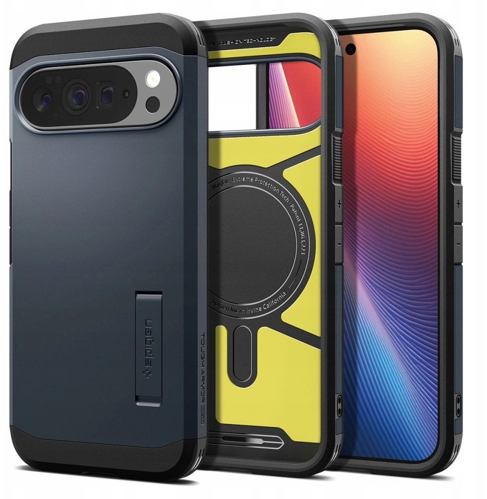 Mbulesë telefoni Spigen Tough Armor MagSafe për Google Pixel 10 Pro XL, metal slate blue