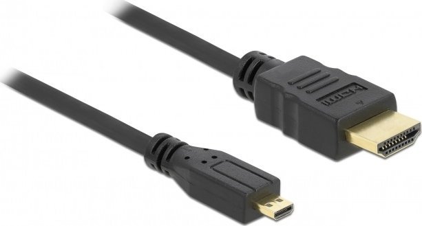 Kabllo Delock HDMI Micro - HDMI, 3m, e zezë