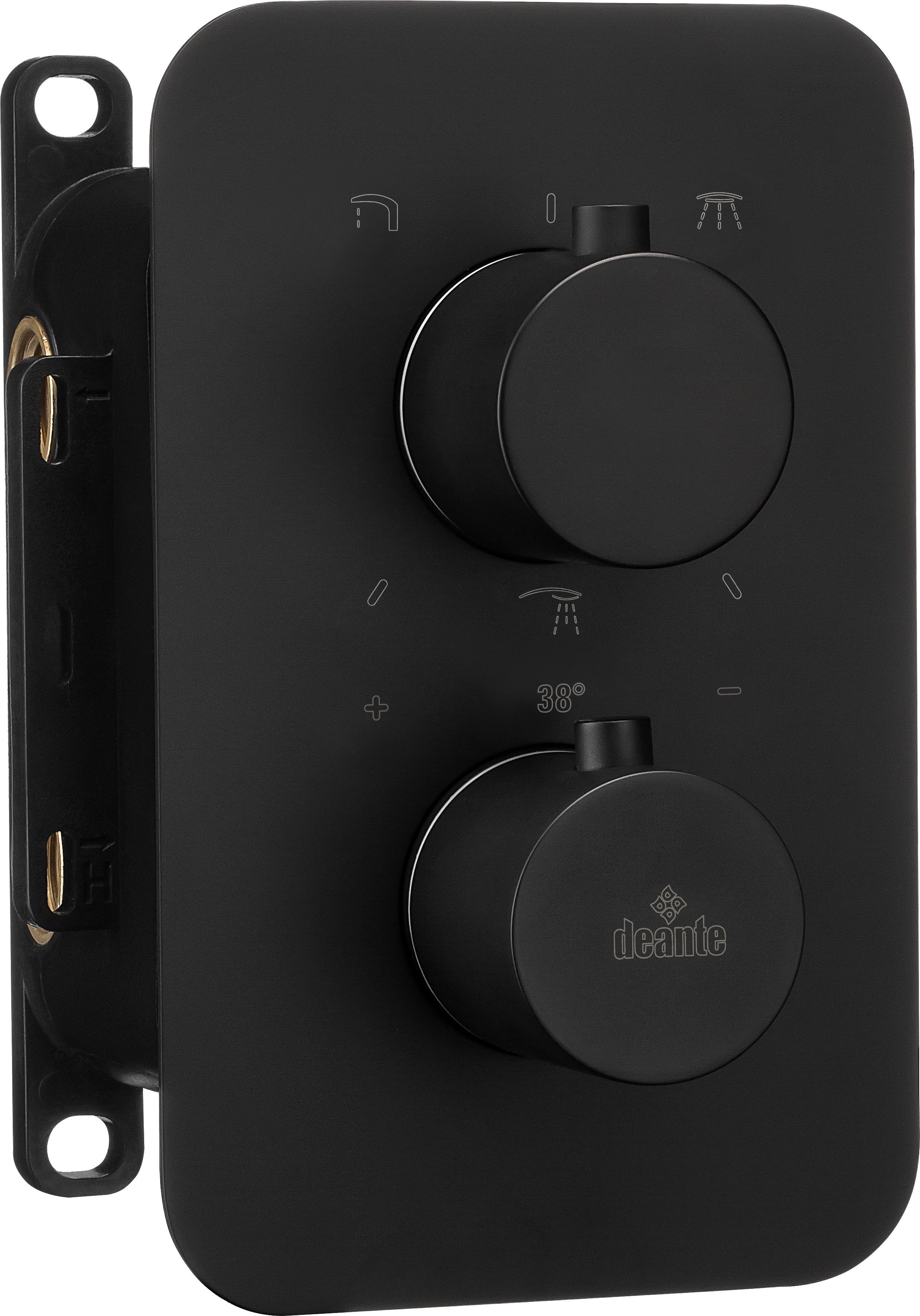 Komponentë termostatik Deante Box-BXY_X44T, të zi