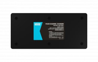 Karikues baterish Newell DF-4CH, 4 kanale, për bateri NP-F960 NP-F970, i zi