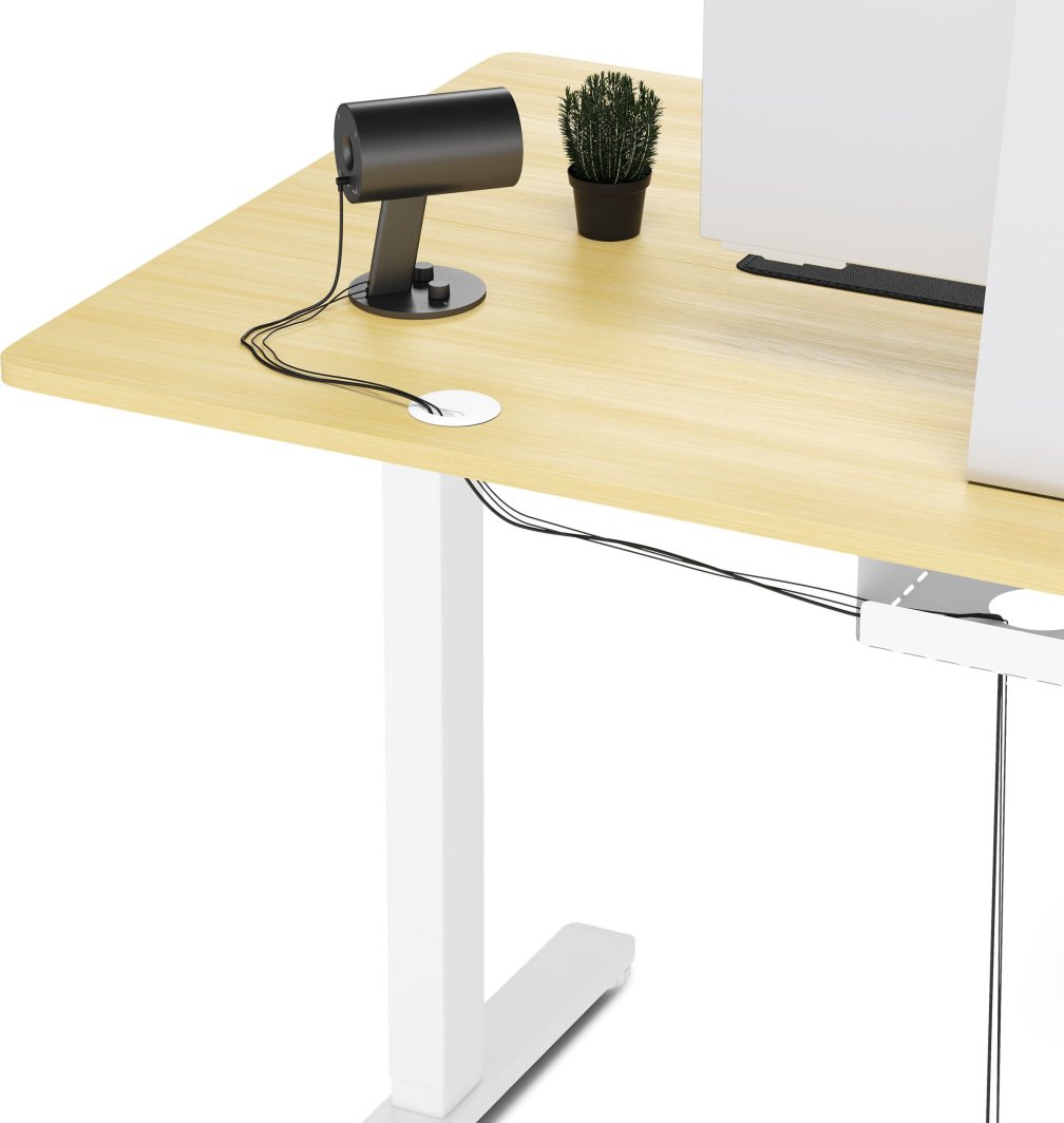 SENSE7 маса Nojo, 140 см x 70 см, бела/светло дрво