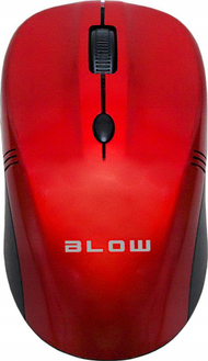 Maus Blow MP-10, wireless, USB, i zi dhe i kuq