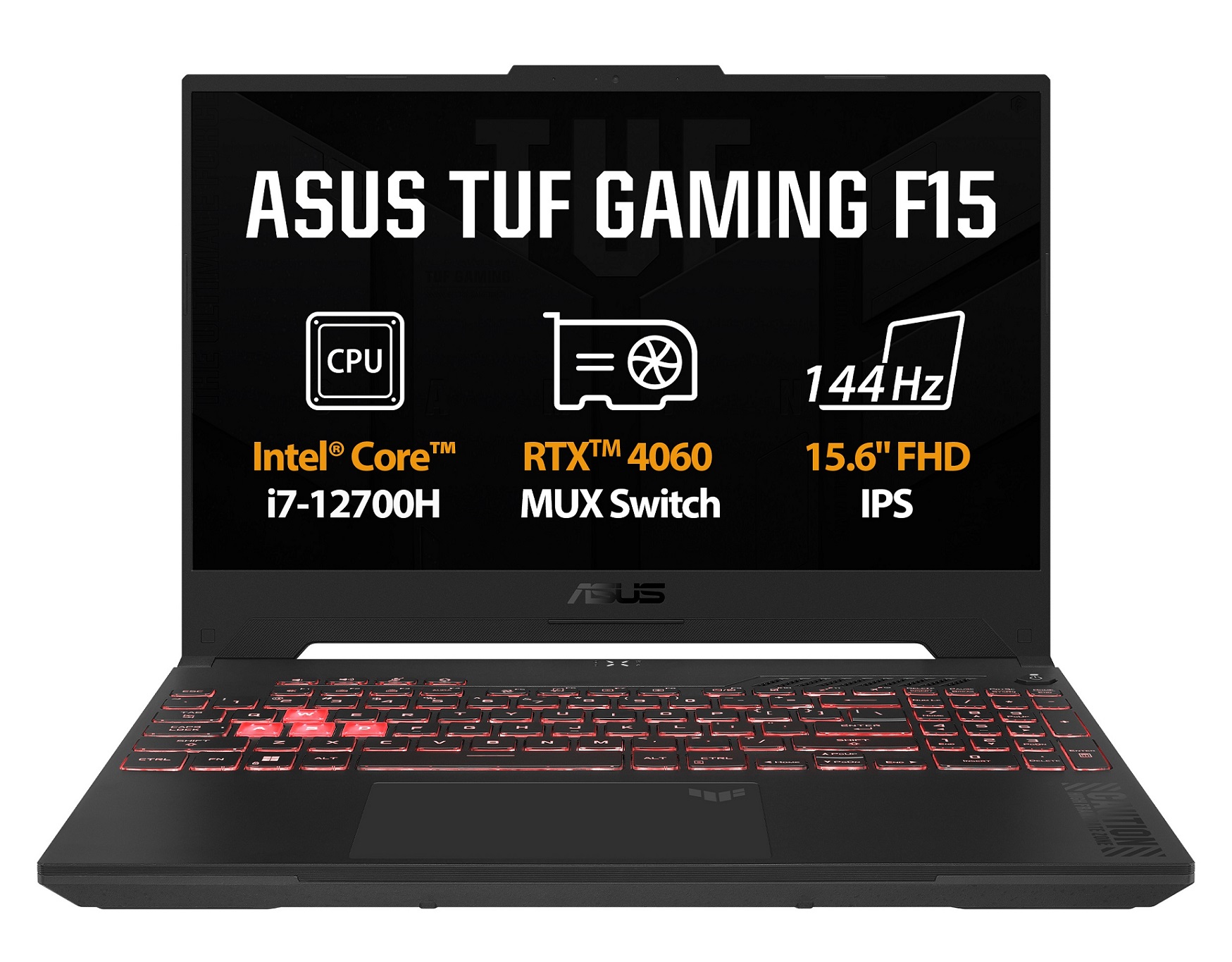 Laptop ASUS TUF Gaming F15 FX507ZV4, 15.6\", FHD, Intel i7-12700H, NVIDIA GeForce RTX 4060, 16GB RAM, 512GB SSD, сив