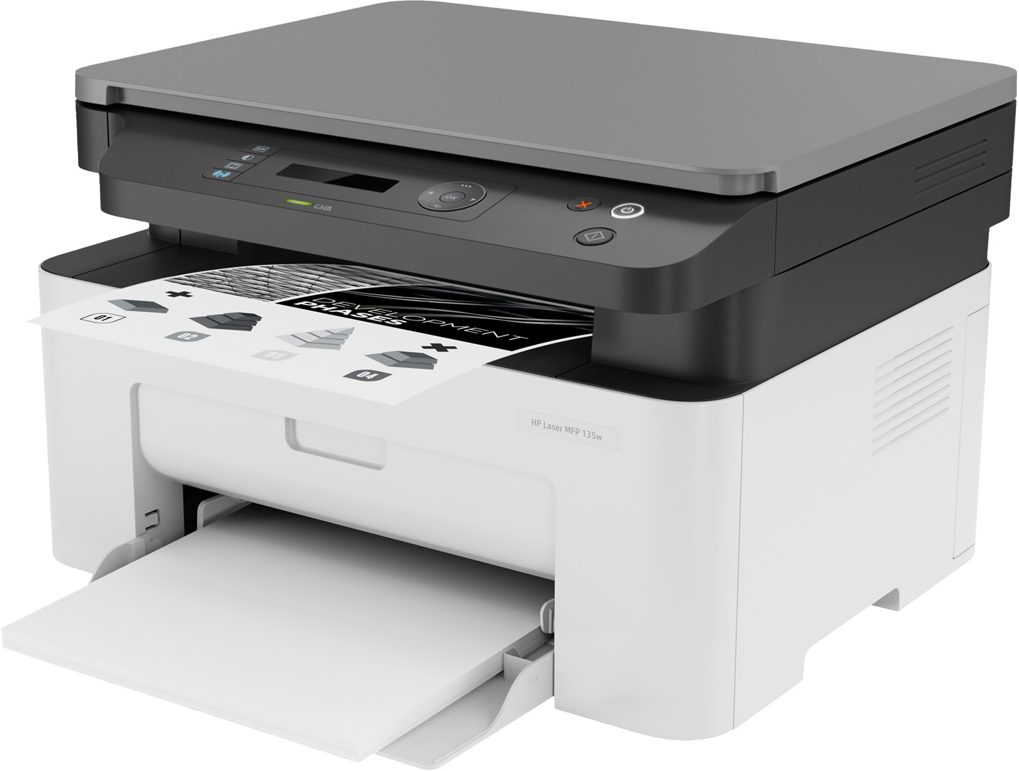 Printer HP Laser 135W, Multifunksional, Monokrom, i bardhë