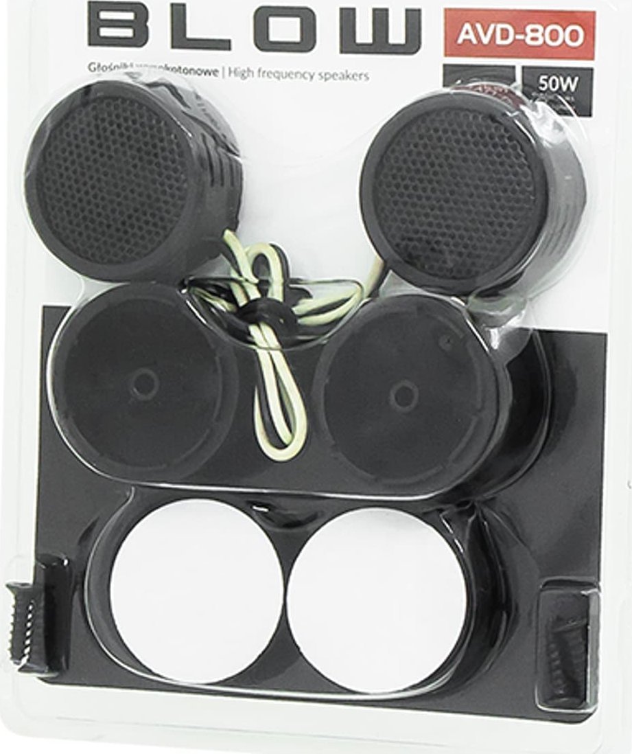 Altoparlantë tweeter për veturë, 2 copë, 50W, të zinj