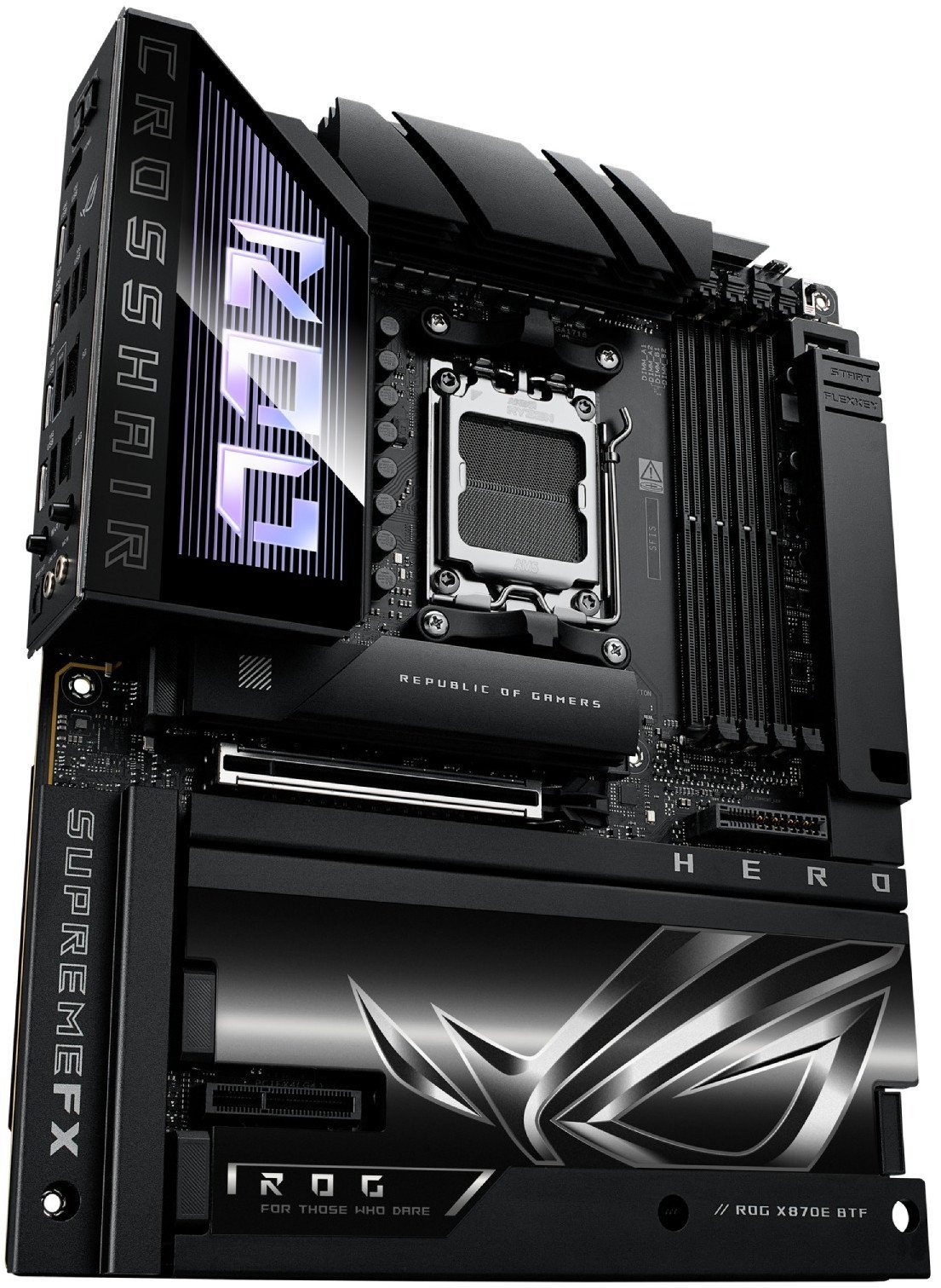 Pllakë amë ASUS ROG Crosshair X870E Hero BTF, AMD X870E, Socket AM5, ATX