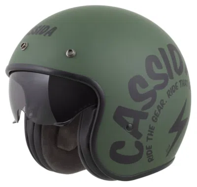 Helmetë moto CASSIDA Oxygen 2.0 Gear, madhësia XL, jeshile matte e zezë