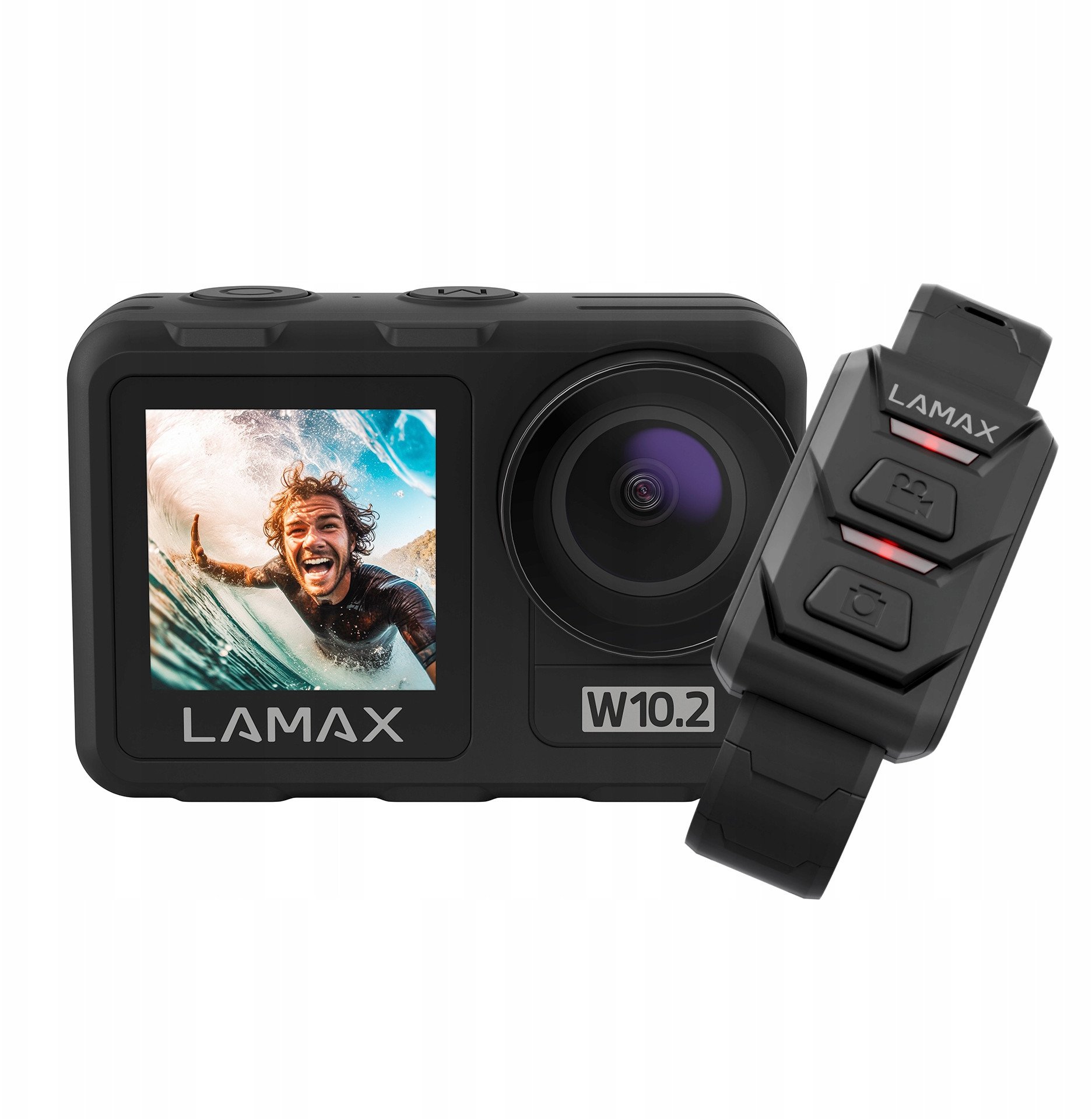 Kamerë aksion Lamax W10.2, 4K, ekran i përparmë, e zezë