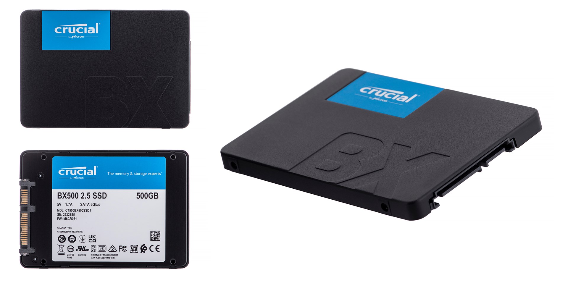Disk SSD Crucial BX500, 500GB, 2.5", SATA III