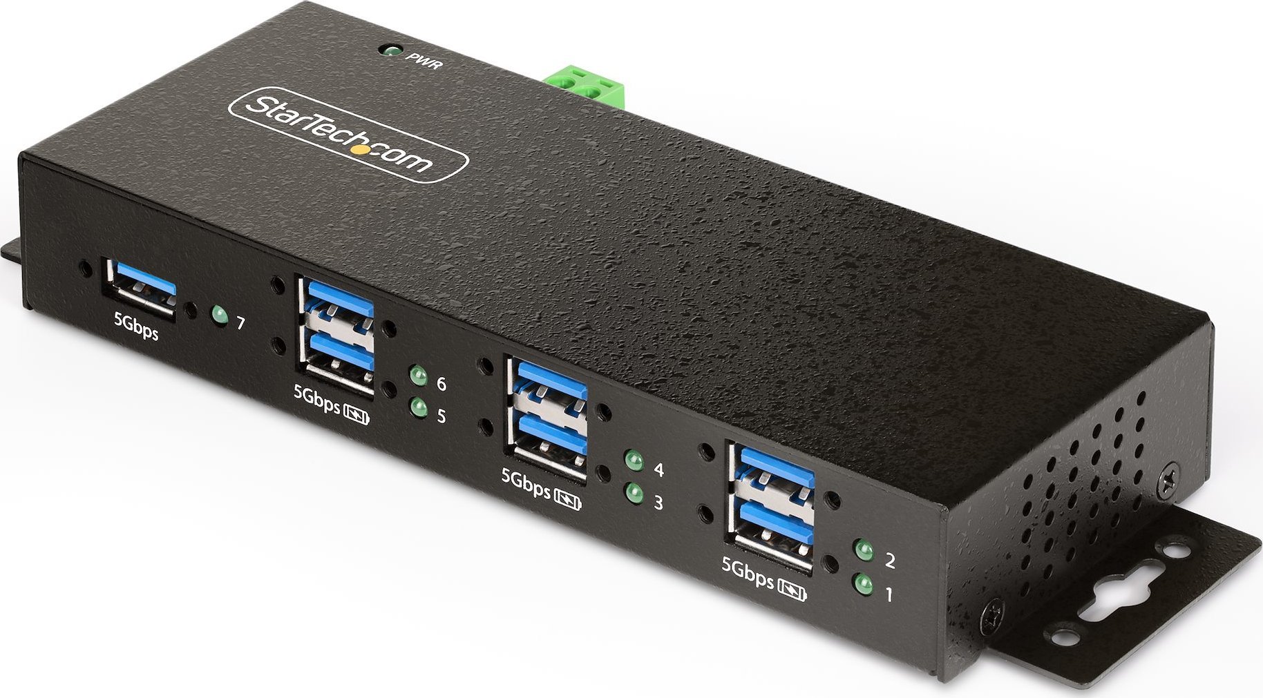 Hub USB industrial StarTech 5G7AINDRM USB 3.2 Gen 1, 7 porta, i zi
