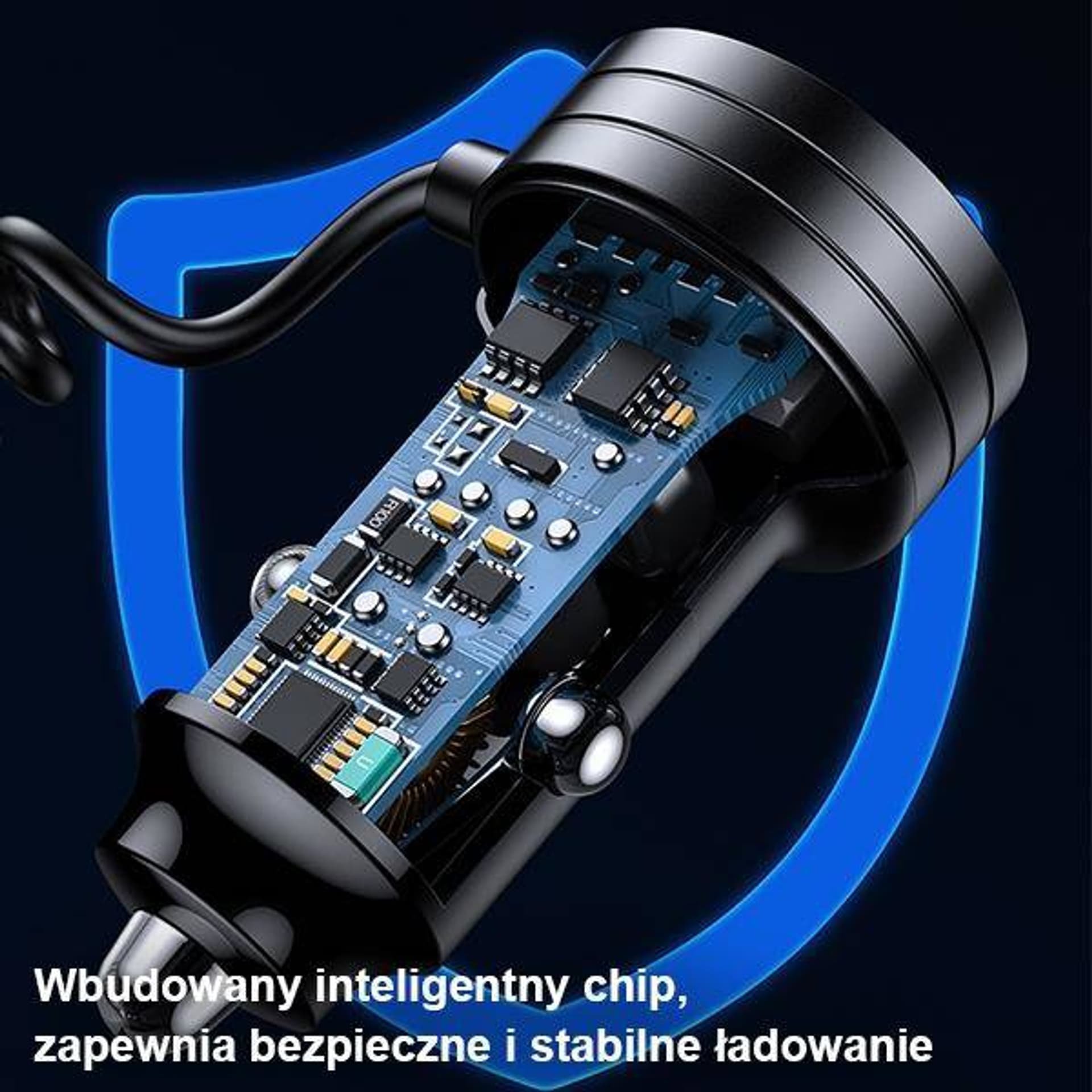 Karikues veture USAMS C33 US-CC167, 60W, 2x USB-C 1x USB-A, i zi