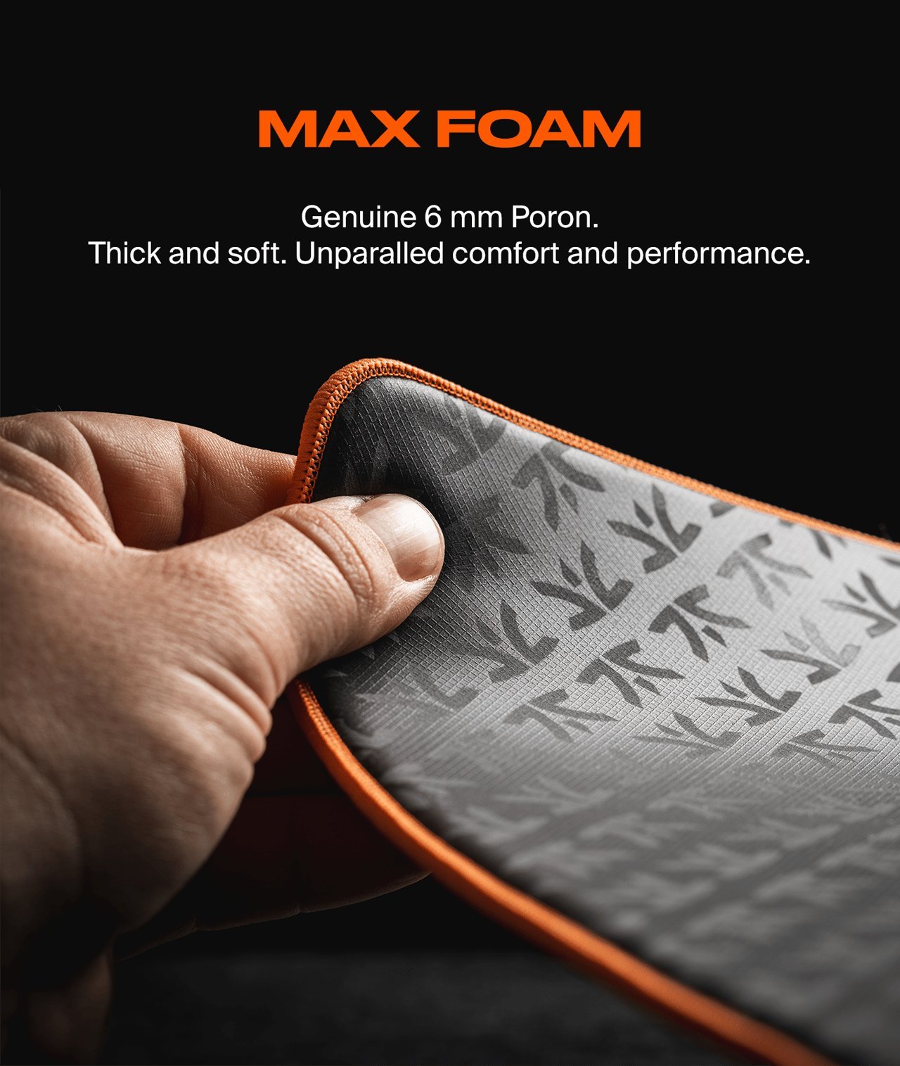 Mousepad gaming Fnatic DASH V2 MAX XL, 48 x 48 cm, 6 mm, portokalli