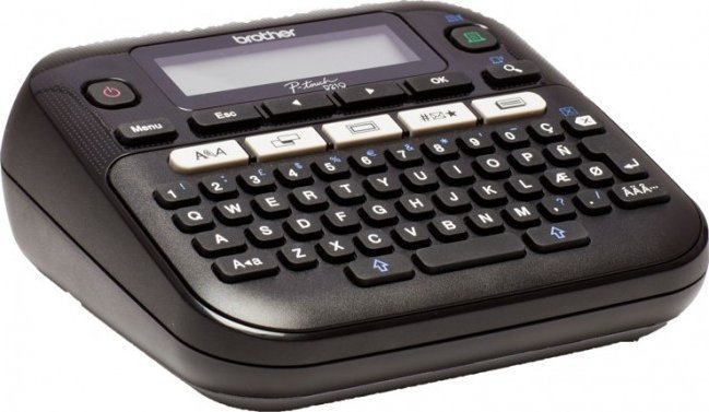 Printer etiketa Brother PT-D210, tastierë QWERTY, ekran LCD, gri