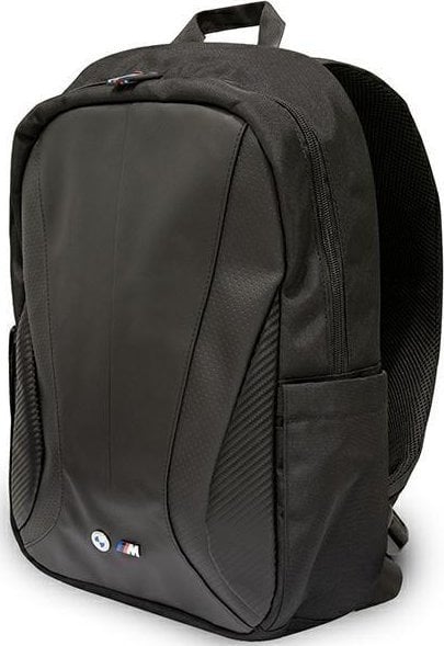 Çantë shpine BMW BMBP15COSPCTFK, 16", najlon dhe lëkurë ekologjike, e zezë