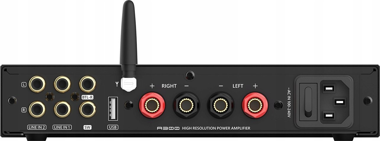 Аудио засилувач SMSL A300, Блутут 5.0, излез за сабвуфер, сребрен