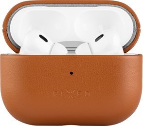 Kuti mbrojtëse FIXED PodsLeather, për AirPods Pro 2 USB C, me MagSafe, kafe