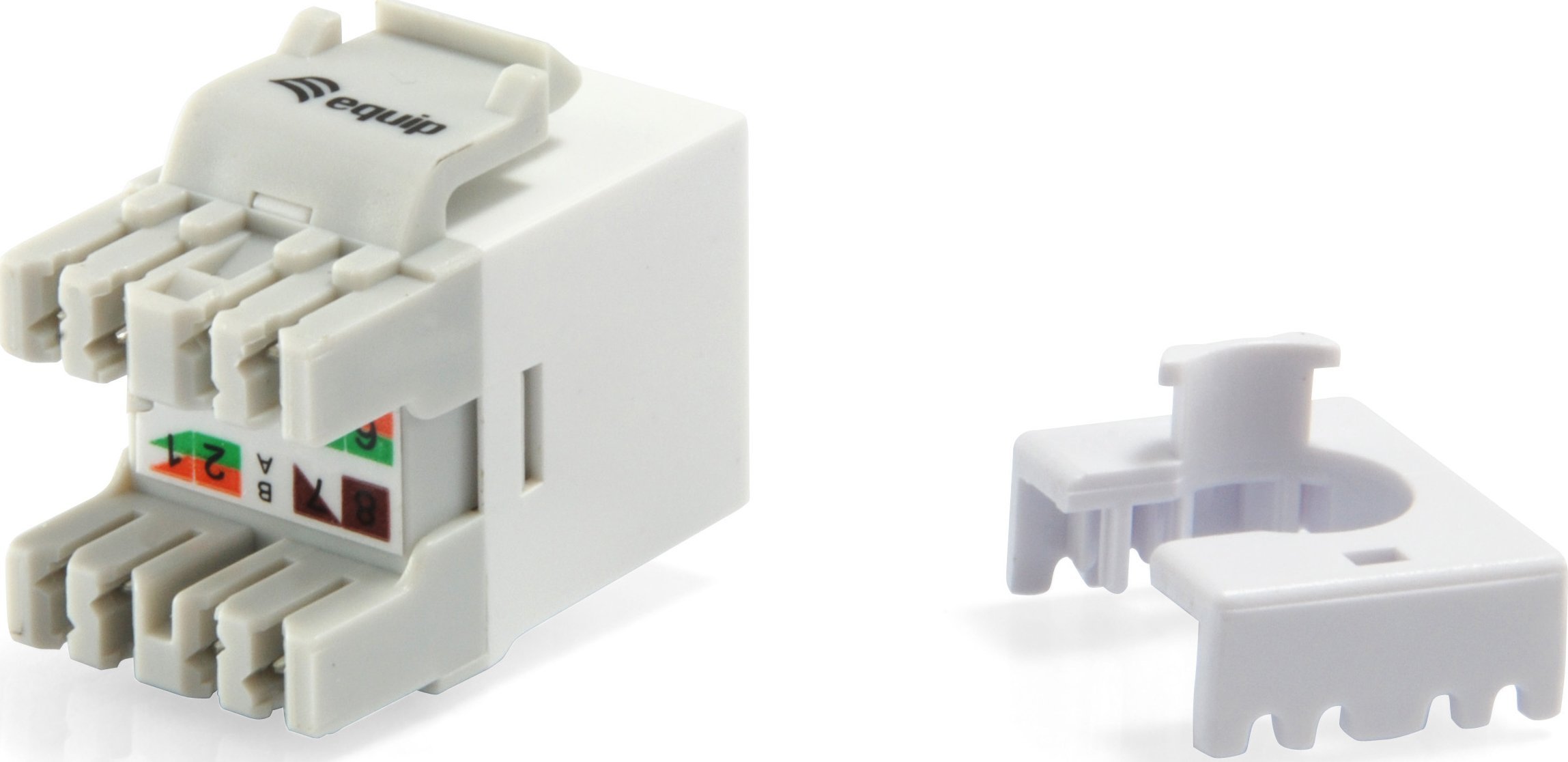 Modul rrjeti Equip Keystone Jack Cat.6 LSA, unshielded, slim, i bardhë