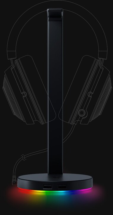 Razer Base Station v2 Држач за слушалки за хрома