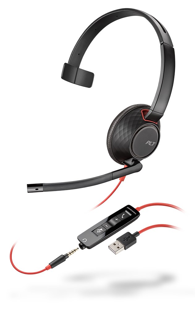 Kufje Poli Blackwire C5210 USB, të zeza