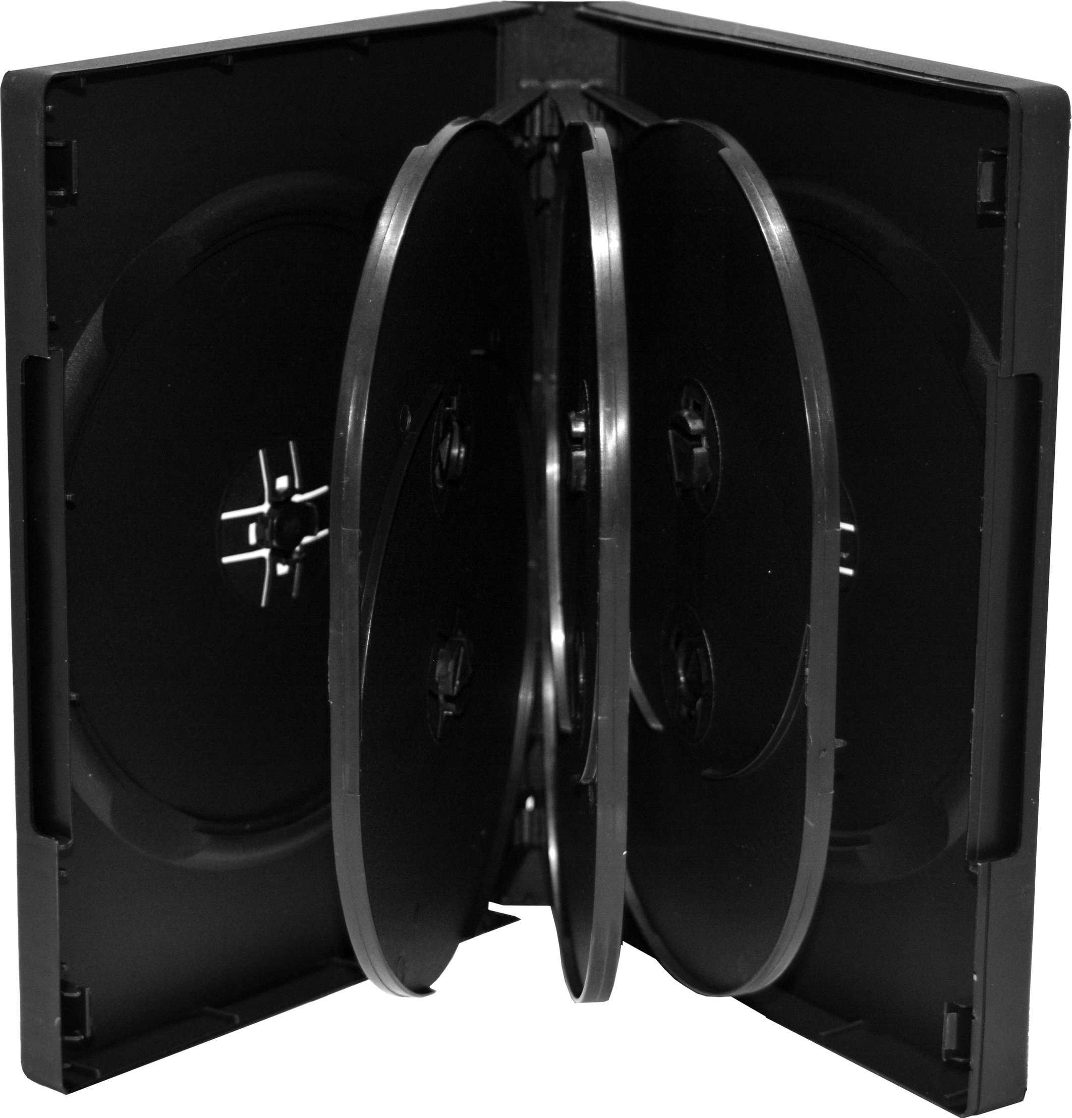 Kuti DVD MediaRange BOX35-8, 8 disqe, 27mm, e zezë, pako 3 copë