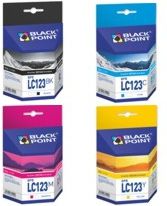 Тонер Black Point, за Brother LC-123CMYK, 4 парчиња, црна / жолта / сина / розова боја
