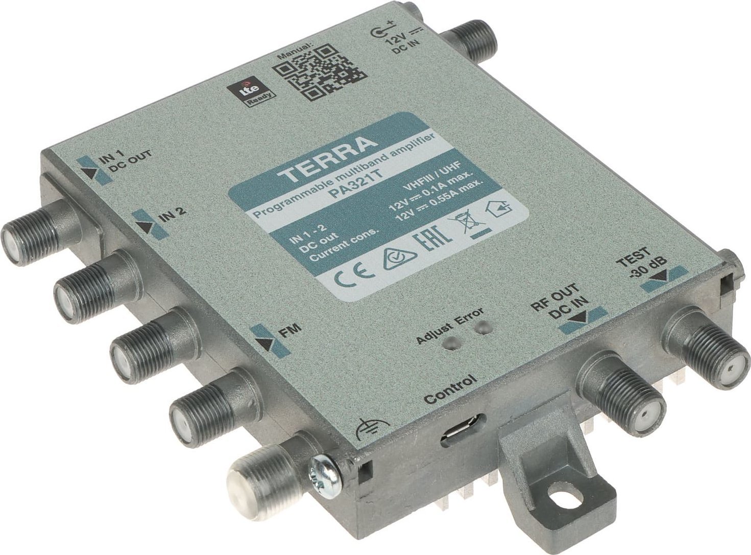 Përforcues antene Terra PA-321TP, multi band, i programueshëm, gri