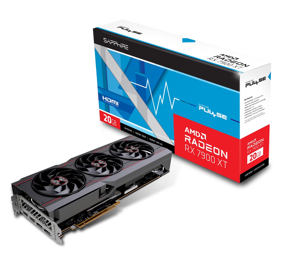 Kartë grafike Sapphire PULSE AMD Radeon RX 7900 XT, 20 GB GDDR6