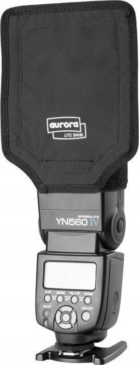 Difuzer flash Aurora Portaflex Quick Bounce, 13 x 17 cm, universal, i bardhë