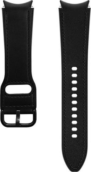 Rrip dore Puro Classic Leather Band për Samsung Galaxy Watch 4 dhe Watch 4 Classic, lëkurë natyrale, i zi