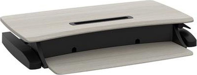 Konvertues tavoline Ergotron WorkFit-Z Mini, lartësi e rregullueshme, dizajn kompakt, dru gri