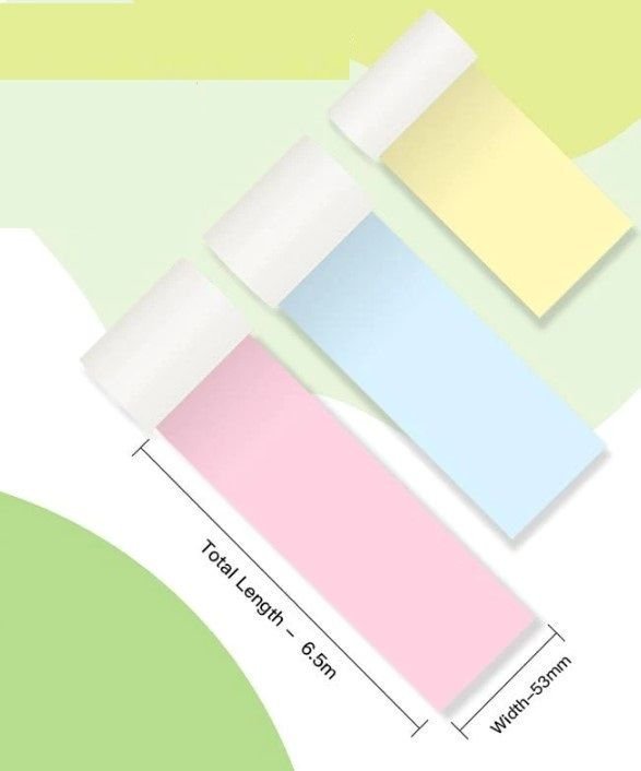 Letër termike me ngjyra Phomemo Q22-RMYPB, 3 rrotulla 53mm, kompatibile me T02 M02 M02 Pro M03 M04S, shumëngjyrëshe