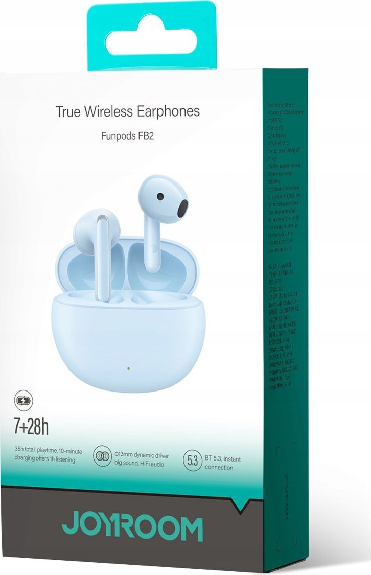 Kufje wireless Joyroom Funpods JR-FB2, Bluetooth 5.3, 35 orë bateri, blu