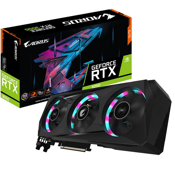 Kartelë grafike GIGABYTE AORUS GeForce RTX 3050 ELITE, 8GB GDDR6