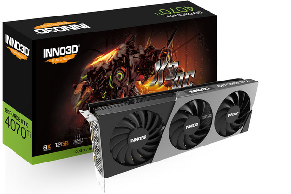 Kartë grafike Inno3D NVIDIA GeForce RTX 4070 Ti, OC, 12 GB GDDR6X