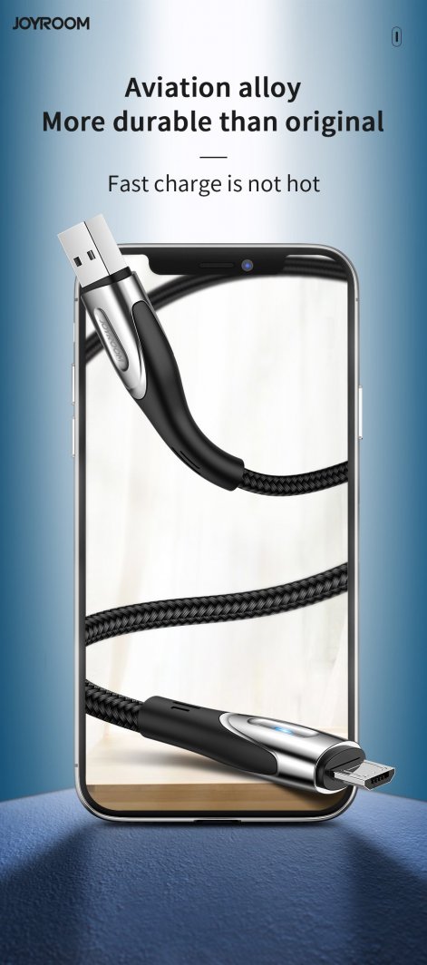 Kabllo USB Joyroom S M411, USB A në microUSB, 1.2m, i zi