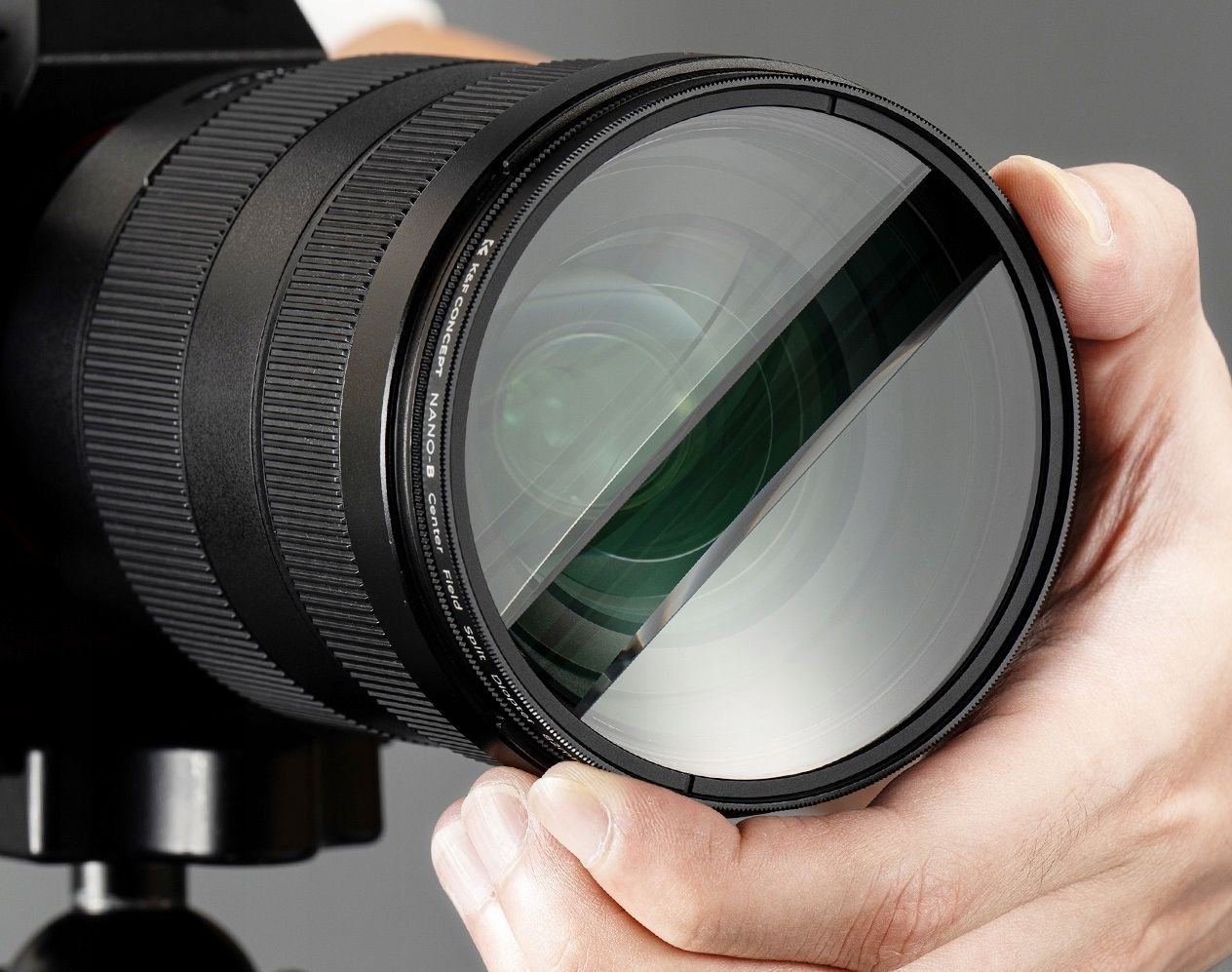 Filtër fotografik K&amp;F Concept NANO-B Sharp Band Center Field Split Diopter, 77mm, transparent